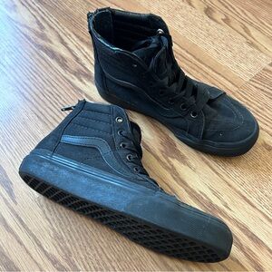 VANS black hi top sneakers